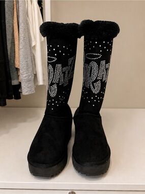 Dolls Kill x Bratz Time To Shine Rhinestone Knee High Boots Size 9 NWT
